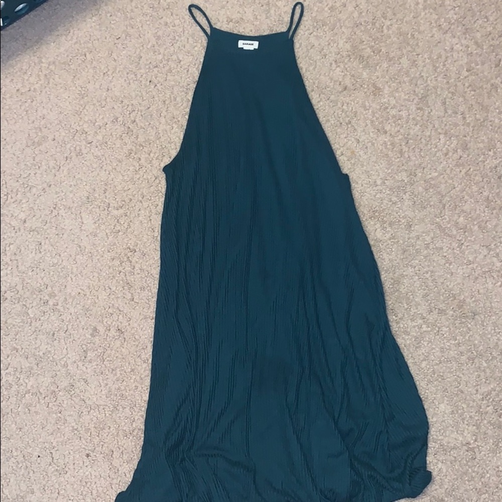 Blue/green ribbed dress